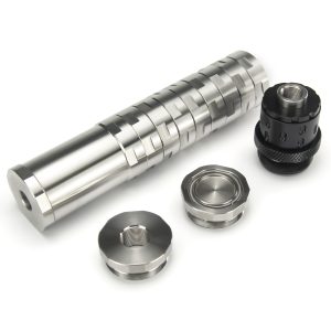7″L 1.5″OD Dodecagonal Stainless Steel Modular Solvent Trap 5/8×24+1/2×28 1.375×24 MST+ 13.5x1LH,1/2×28,9/16×24,.578×28 Booster - P80 Complete